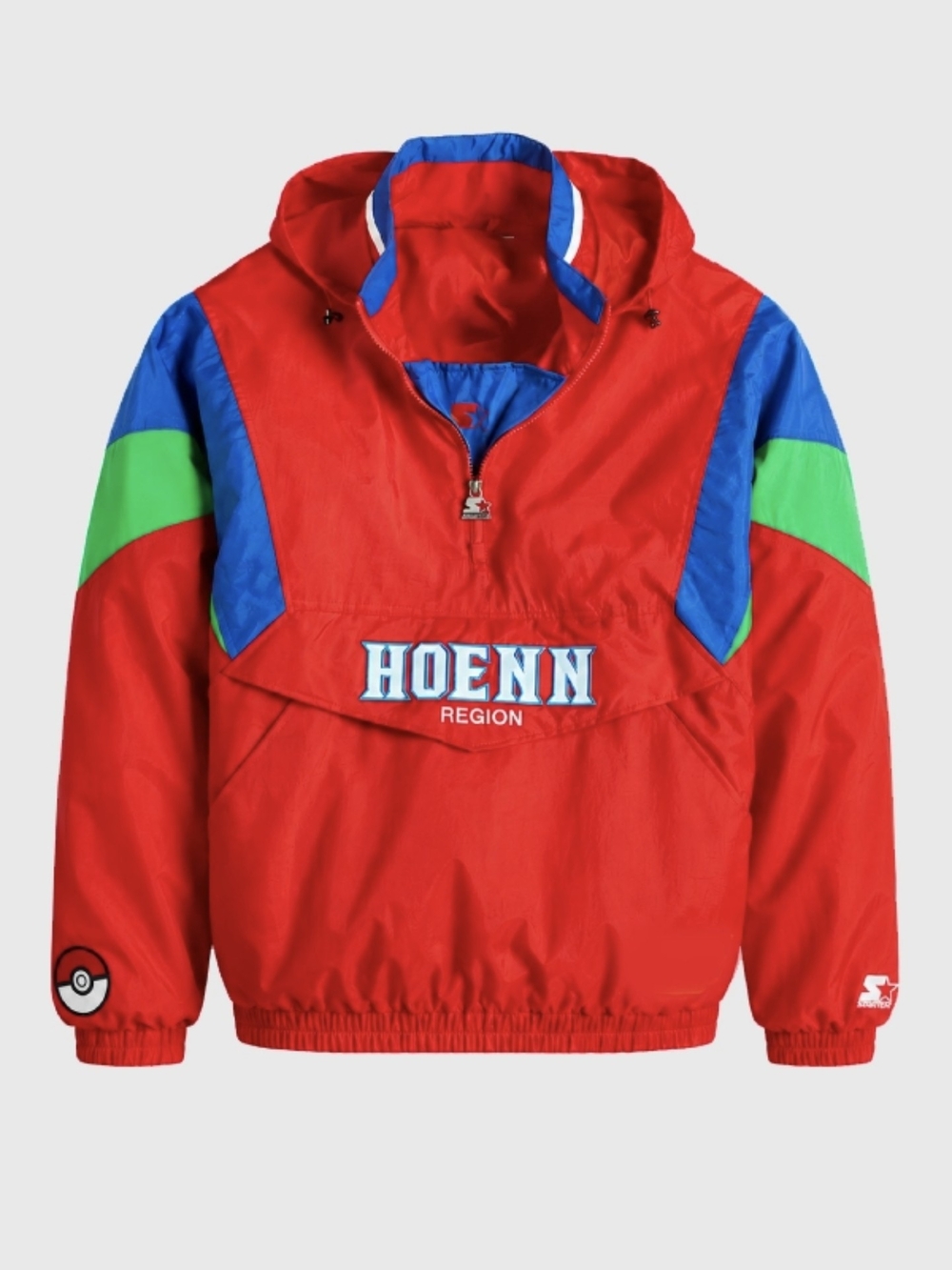 Hoenn Region Red Pullover Windbreaker Jacket